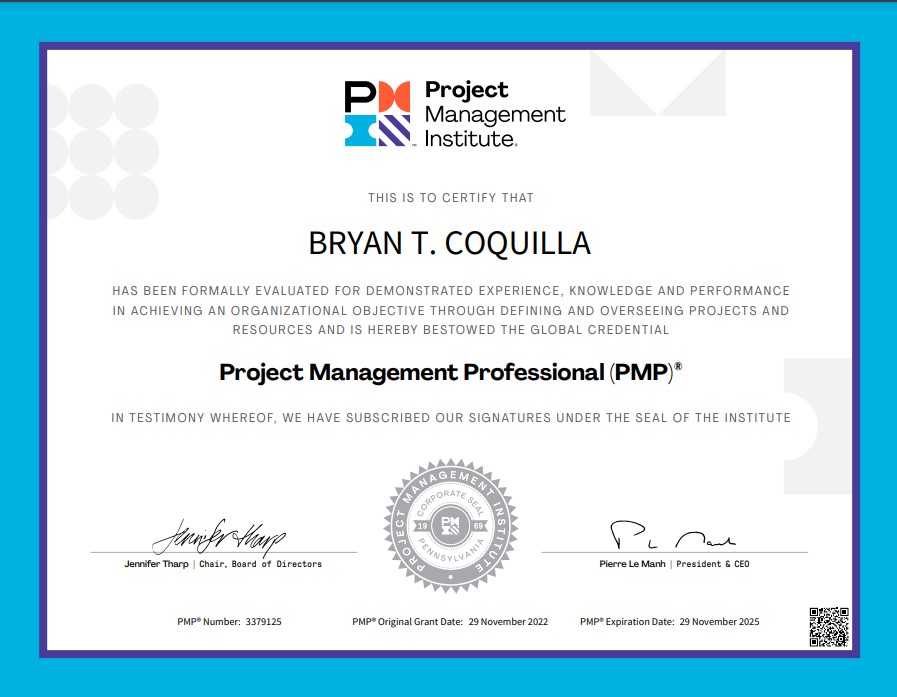 PMP CERT.